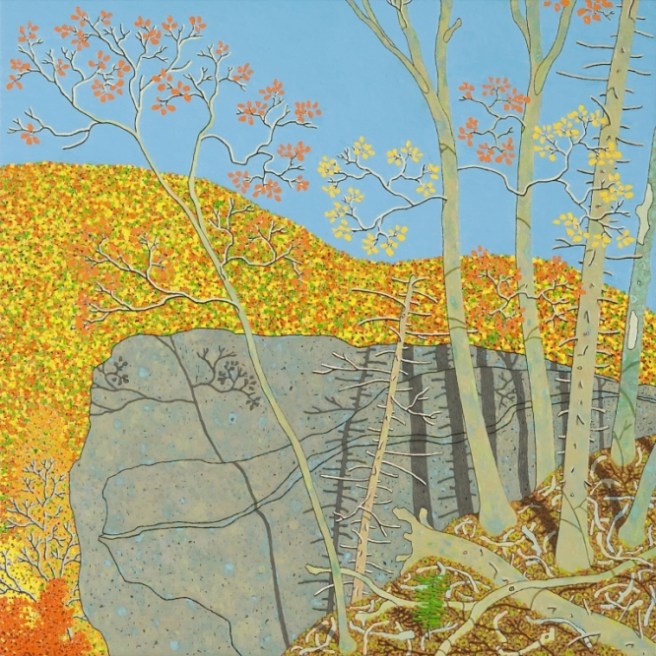 hennenoctoberblueoilcanvas12x123000