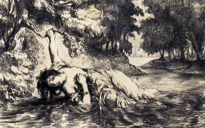 The Death of Ophelia - Eugene Delacroix, 1843