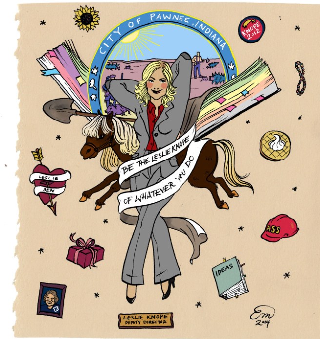 Be Leslie Knope Illustration by Emma Munger